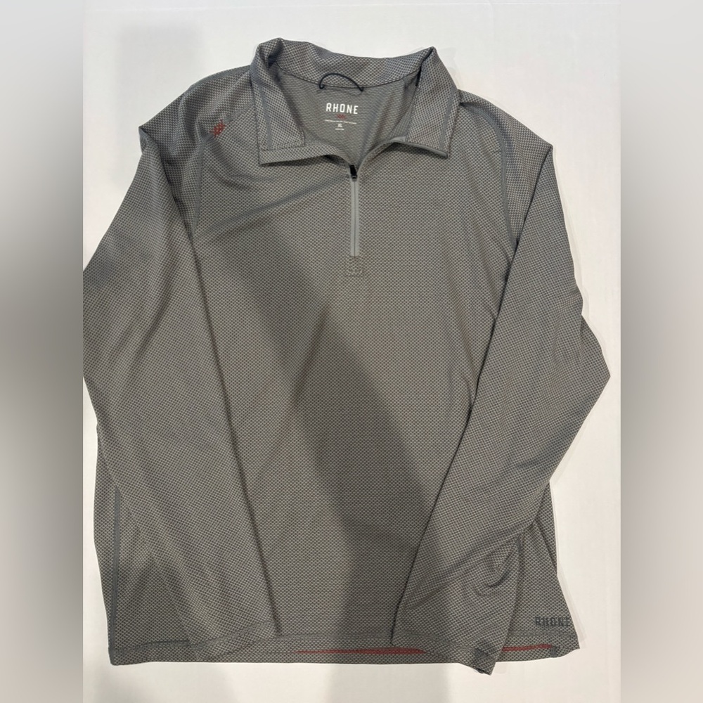 Rhone Pullover Men XL Grey Sequoia Quarter Zip Lightweight Stretch Outdoor